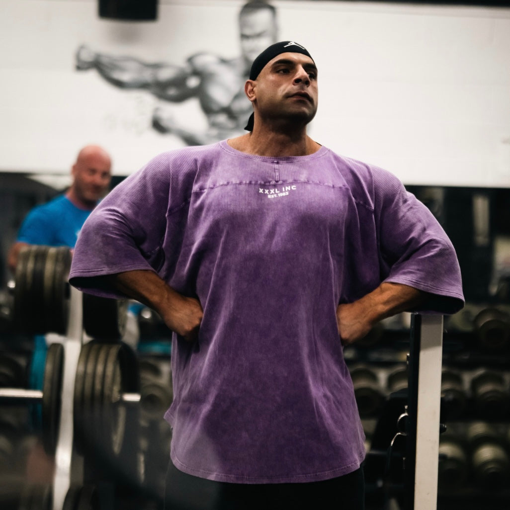 "XXXL INC" 3/4 sleeve  Rag Top - Stonewash Berry