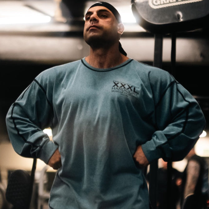 "Classic XXXL Logo" Vintage Wash Top stitched Sweat - Pine (Limited Edition)