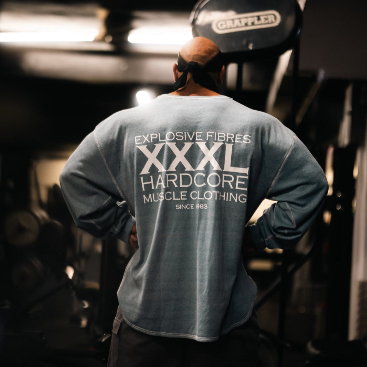"Classic XXXL Logo" Vintage Wash Top stitched Sweat - Pool Blue (Limited Edition)