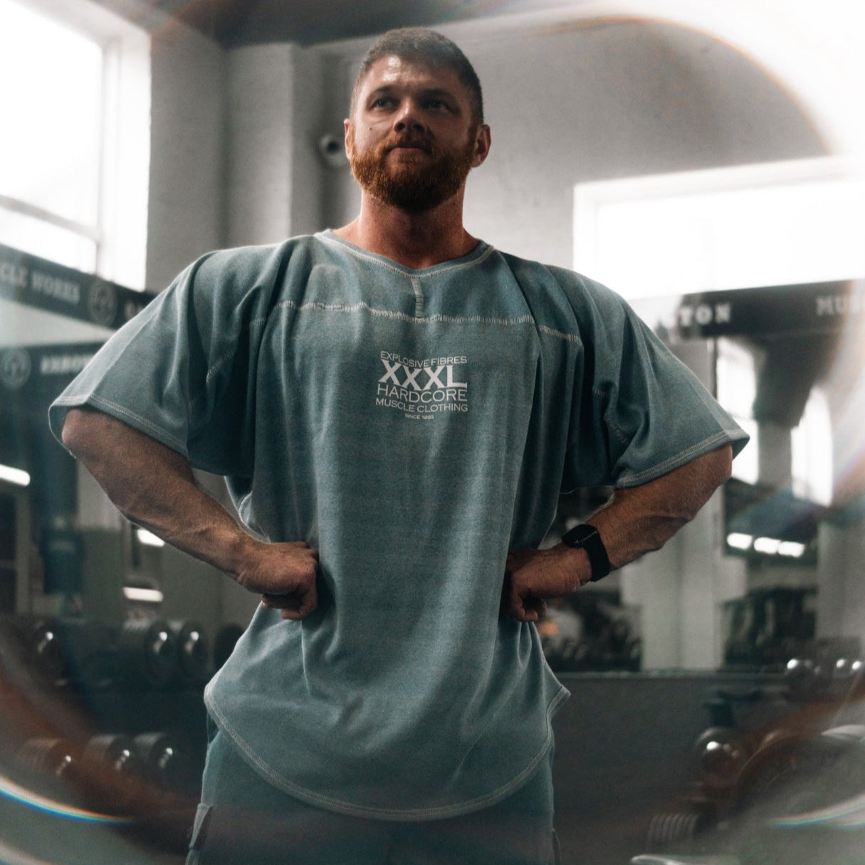 "Classic XXXL Logo" Vintage Wash Top stitched Rag Top - Pool Blue (Limited Edition)