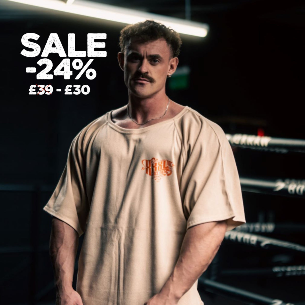 "Scrolled XXXL Inc" Vintage Wash Ragtop - Washed Latte