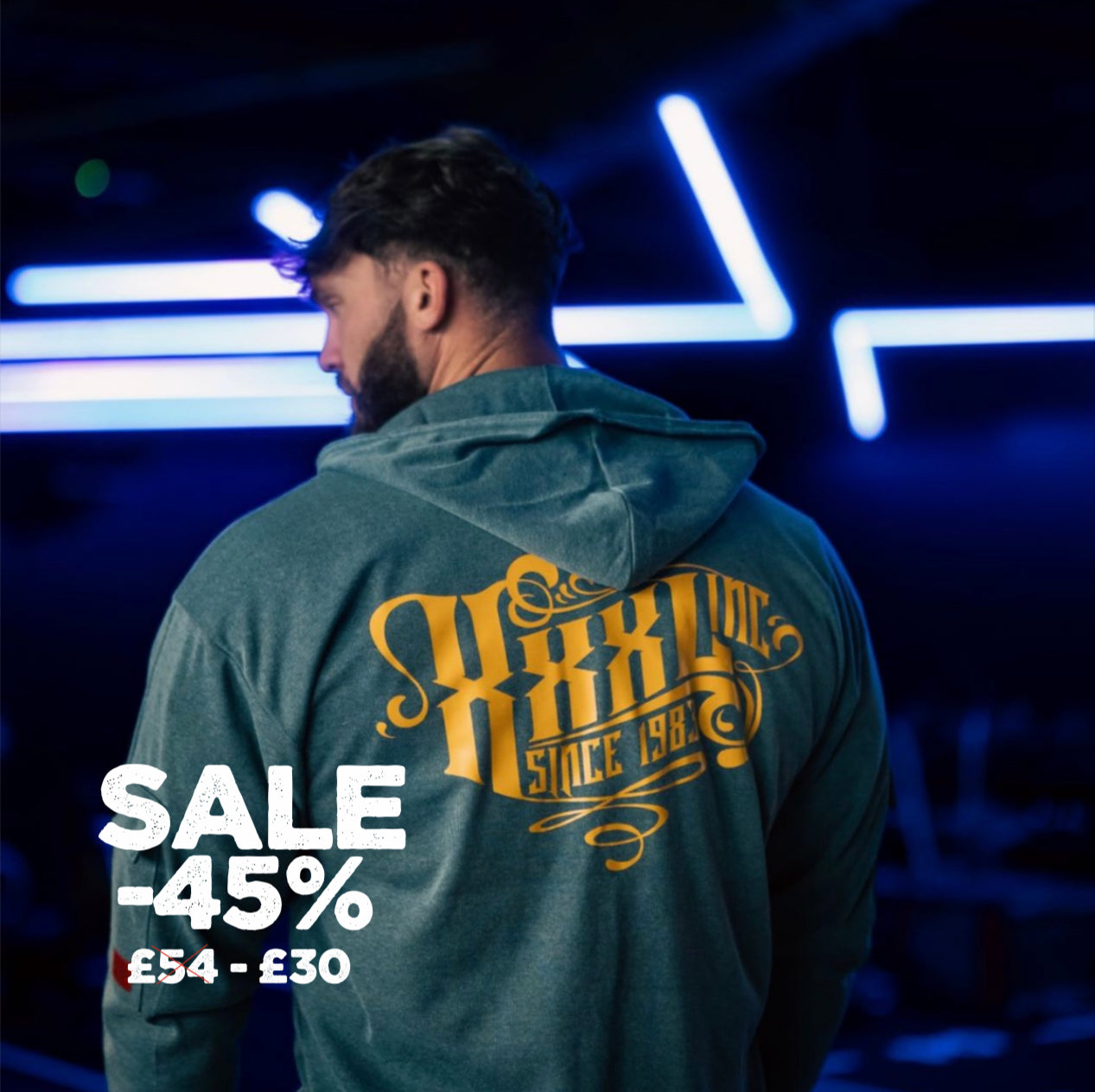 "Scrolled XXXL inc" Vintage Wash Combat Hoodie - Washed Teal
