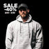 "Embossed " Pouch Hoodie - Smoke