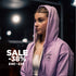 "Since The Dawn Of Time" Ladies Crop Zip Sweat - Bubblegum