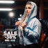 "Since The Dawn Of Time" Ladies Crop Zip Sweat - Sky