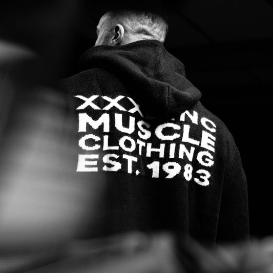 "Ultra Knit Logo" Soft Knit Pouch Hoodie - Shadow Black