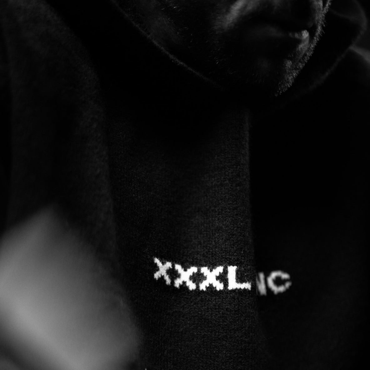"Ultra Knit Logo" Soft Knit Pouch Hoodie - Shadow Black