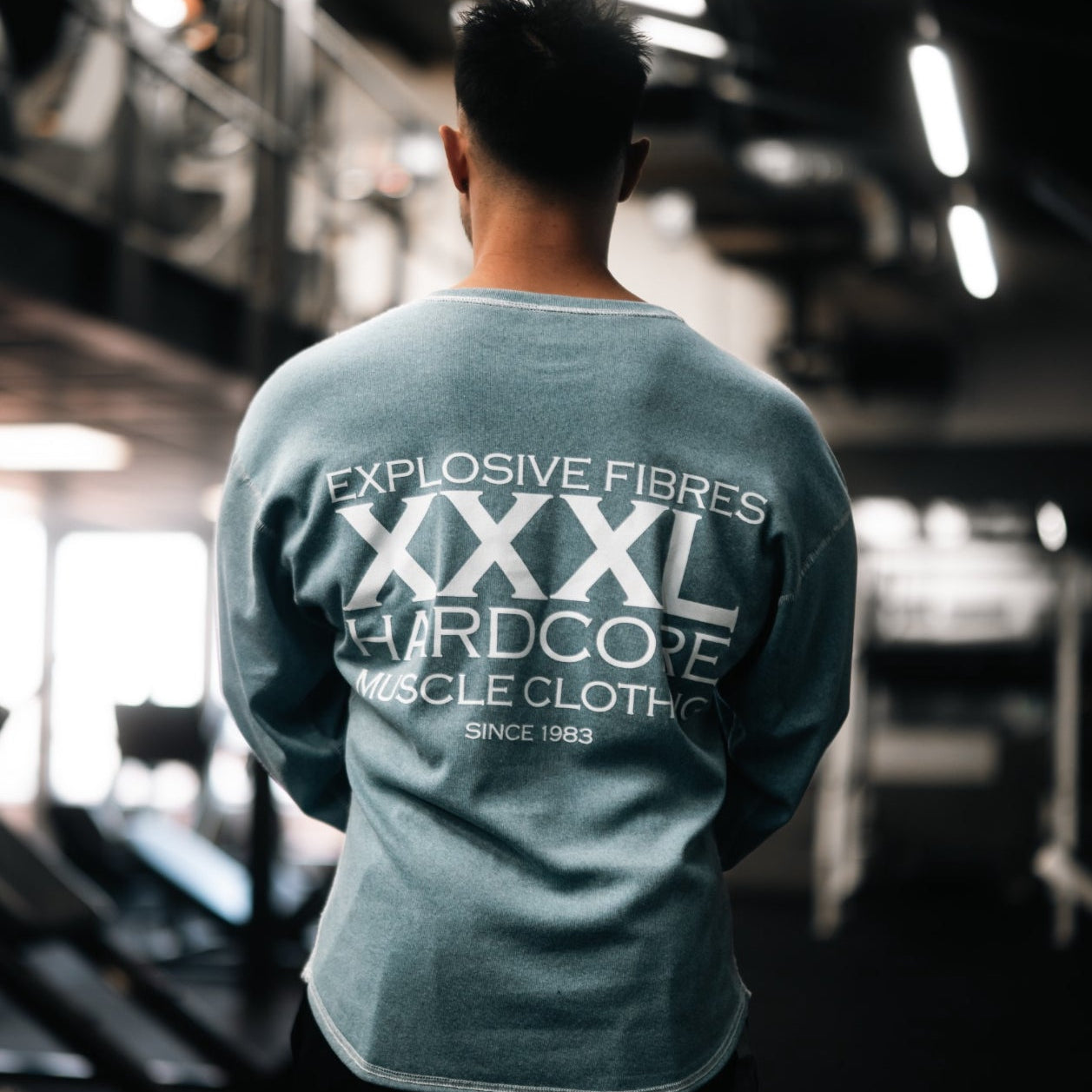 "Classic XXXL Logo" Vintage Wash Loop  stitched Sweat - Pool Blue (Limited Edition)