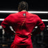 "Low Key XXXL embroidered" Stretch Thermal Waffle Sweat -Dark Red