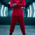 Stretch Thermal Waffle Full Cut Pant -Dark Red