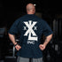 "Stacked XXXL Logo" Oversized Base T   - Navy