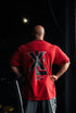 "Stacked XXXL Logo" Oversized Base T   - Red