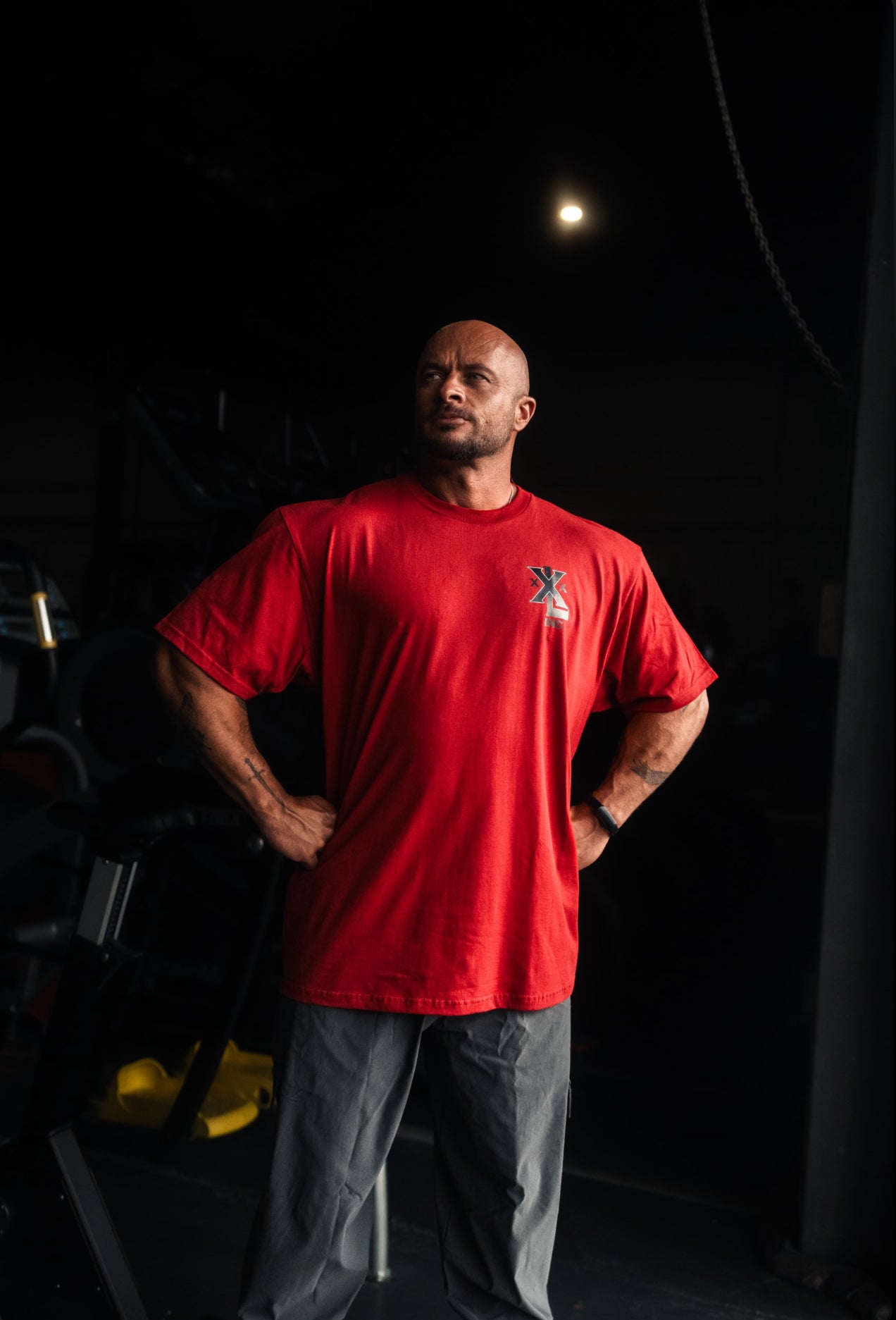 "Stacked XXXL Logo" Oversized Base T   - Red