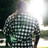 "Be Legendary" Oversized Muscle Shirt -Black Plaid