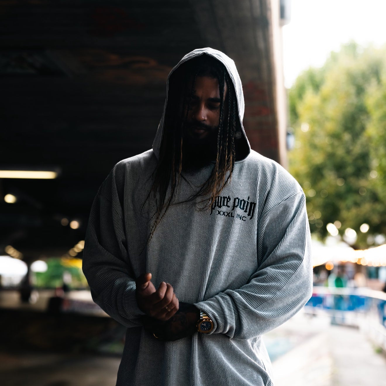 "Pure Pain "Hoodie- Cream