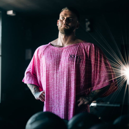 "Classic XXXL Logo" Old School Jumbo Rib Ragtop - Pink