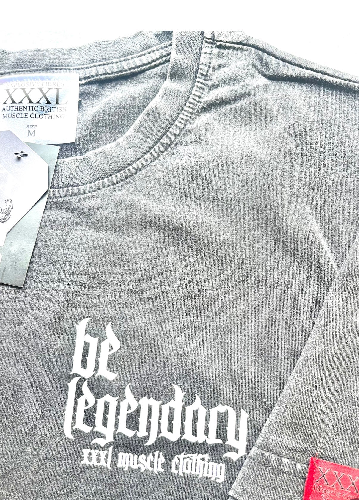 "Be Legendary" Oversized Acid T Shirt - Asphalt