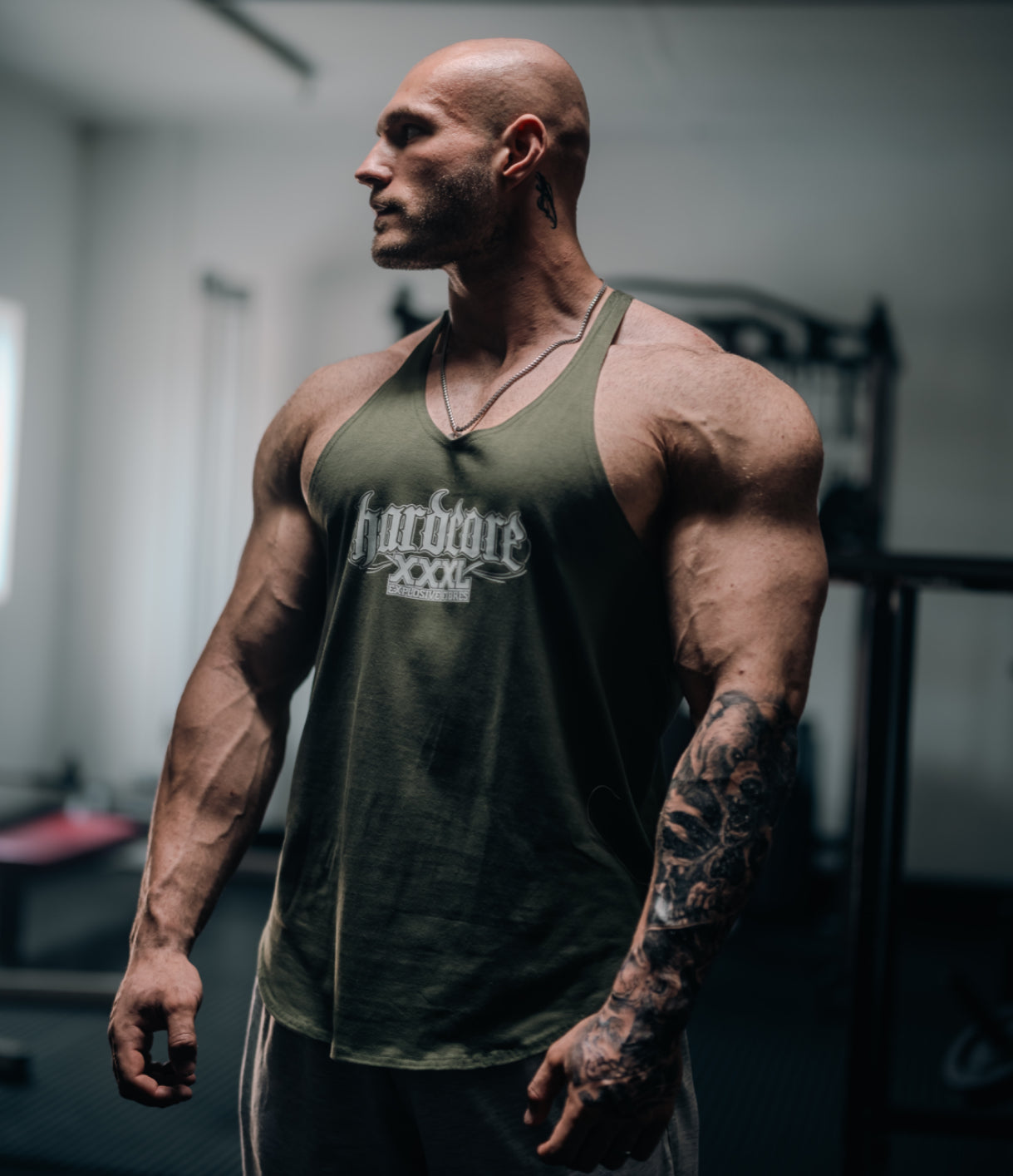 "Gothic Hardcore" Classic Muscle Vest - Military Green