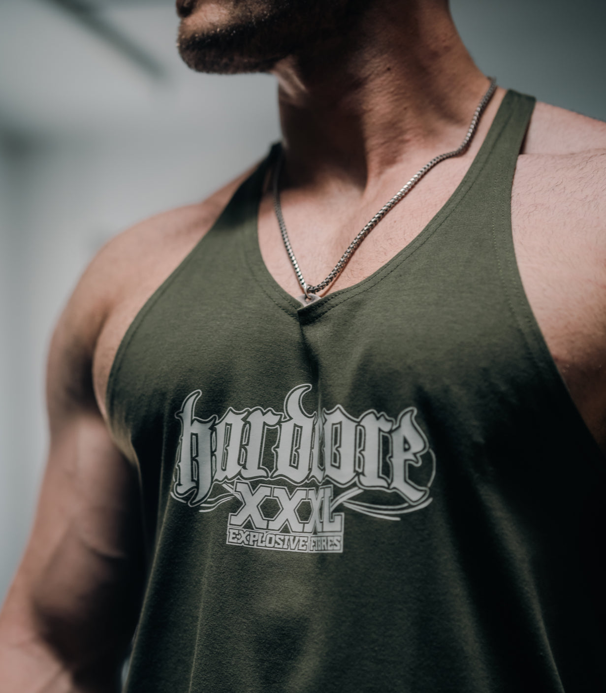 "Gothic Hardcore" Classic Muscle Vest - Military Green