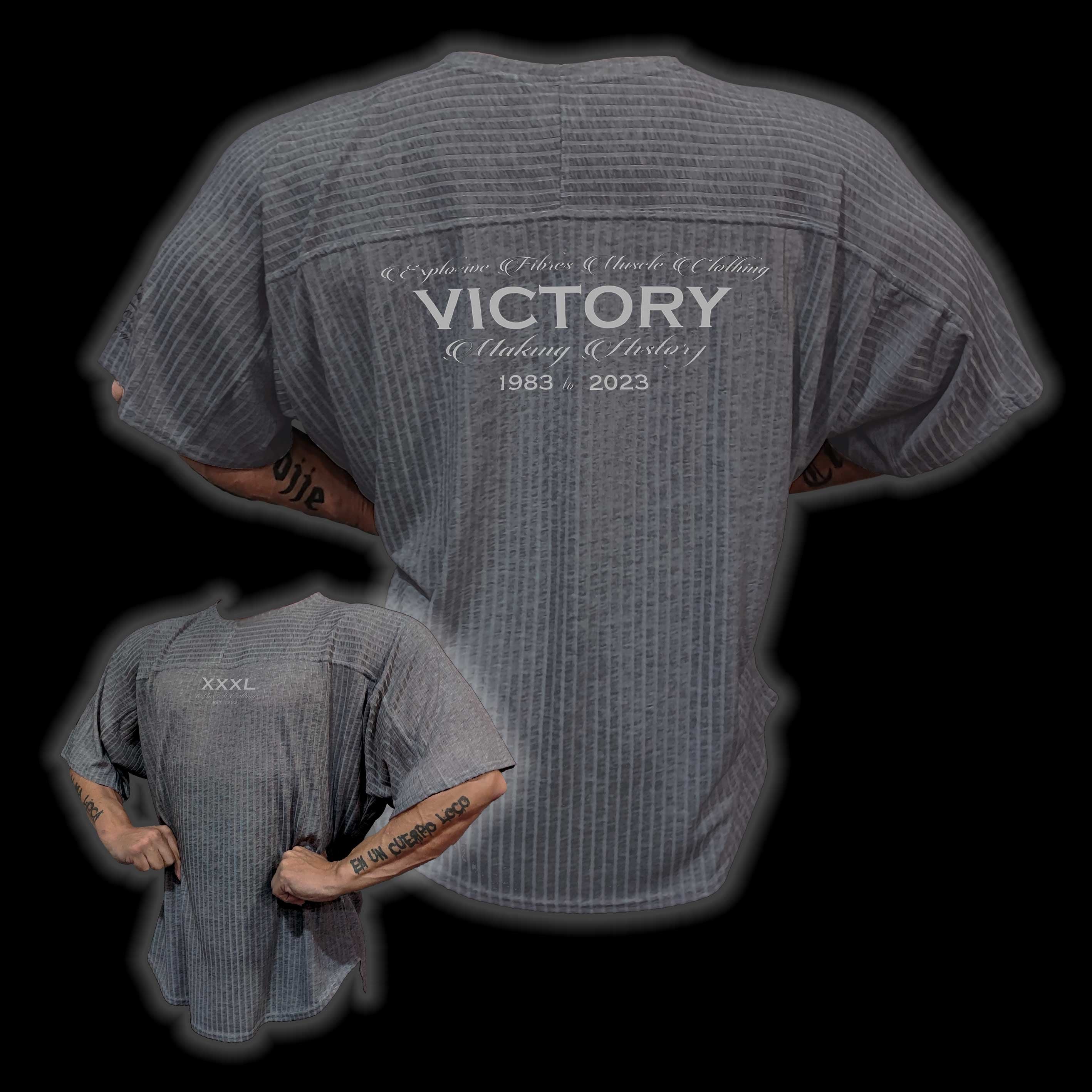 "Victory Anniversary Logo" Training Rag Top - Charcoal Grey