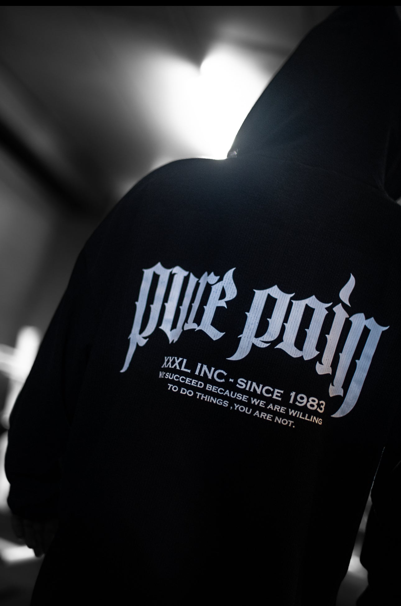 "Pure Pain "Hoodie- Black