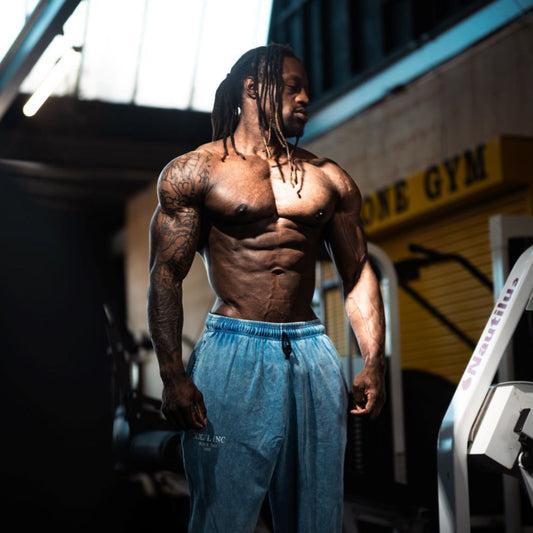 Stone washed Gym Pant - Stonewash Blue