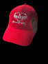 “Profile Embroidered Logo" Baseball Cap -Red