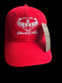 “Profile Embroidered Logo" Baseball Cap -Red