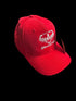 “Profile Embroidered Logo" Baseball Cap -Red