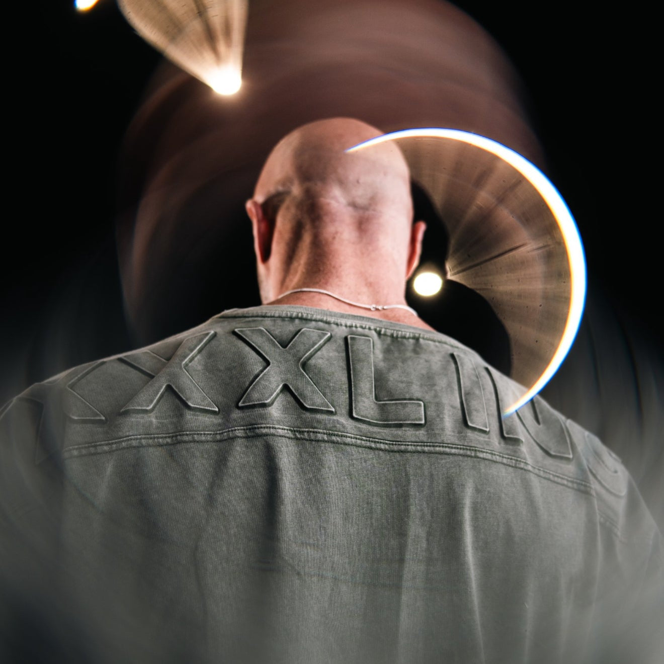 "Embossed XXXL INC" Yoke Rag Top - Stone Washed Black