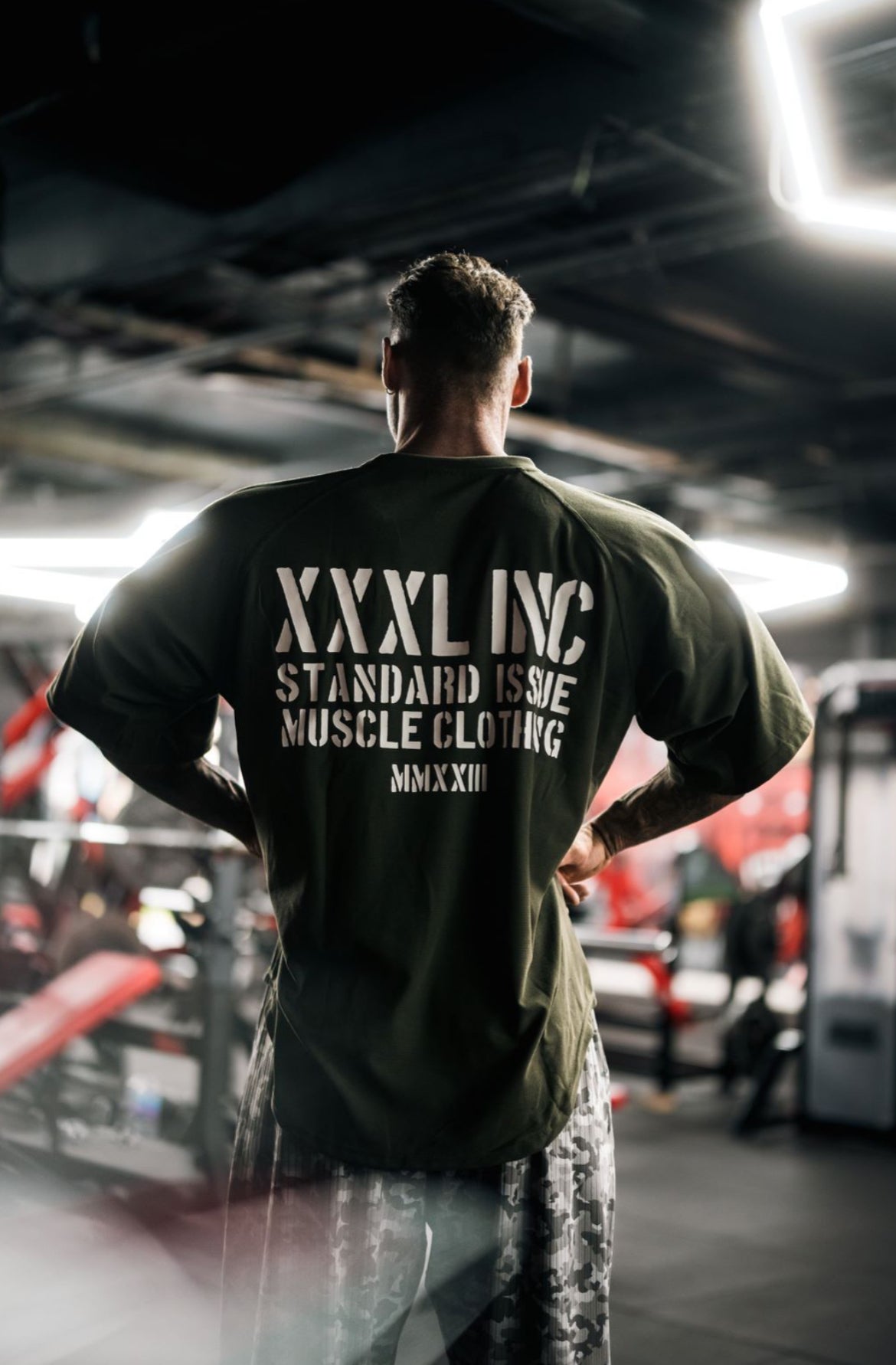 "Stencil XXXL Logo" Thermal Waffle Ragtop - Olive