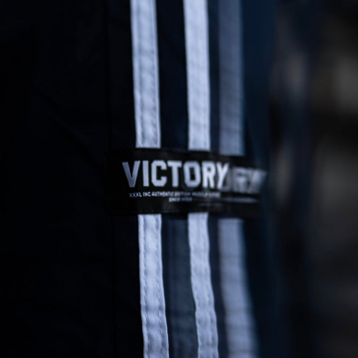 "Victory" 2 stripe Full cut  Pant - Black