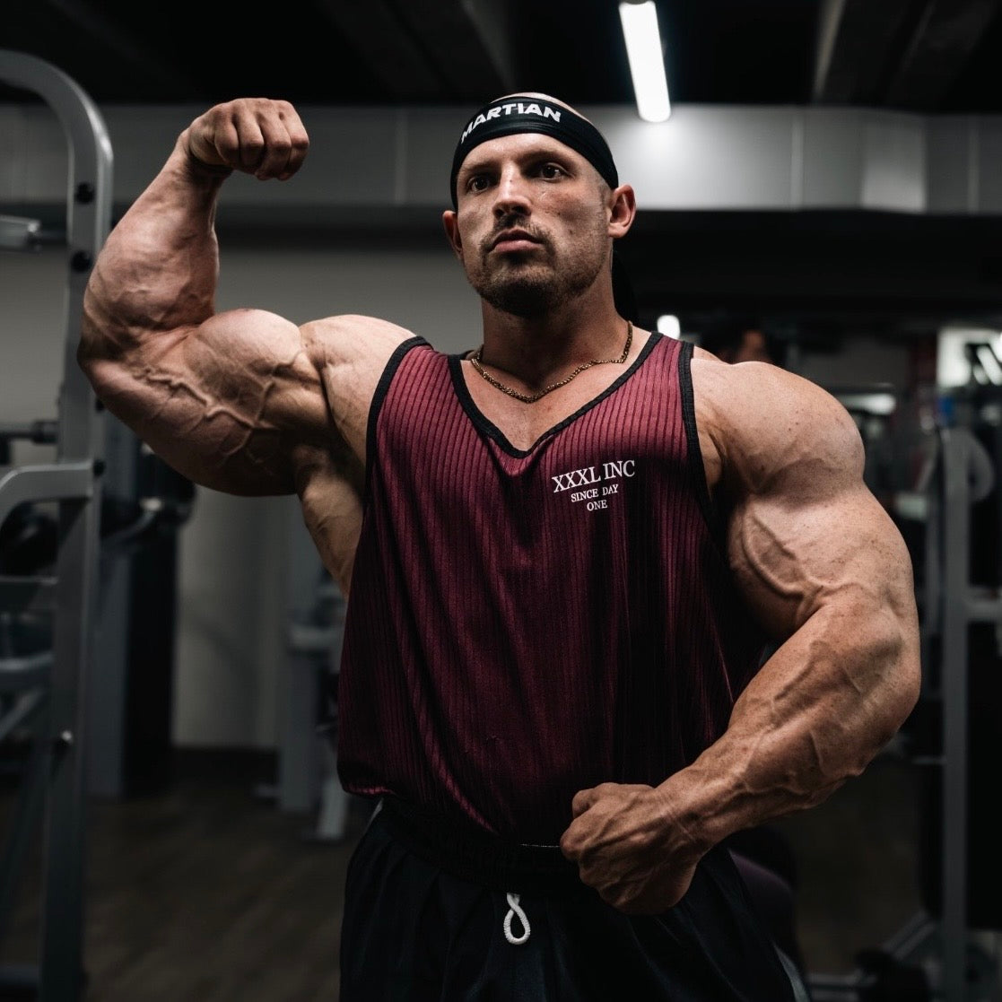 Box Cut Tank - Ribbed Burgundy