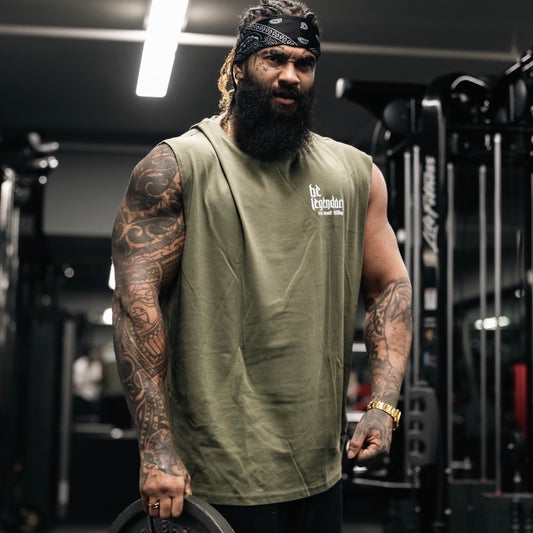 "Be Legendary" Full Cut Sleeveless T   - Olive