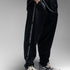 Full Cut Taped Trackie Pants - Graphite Black