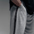 Full Cut Taped Trackie Pants - Ash Grey