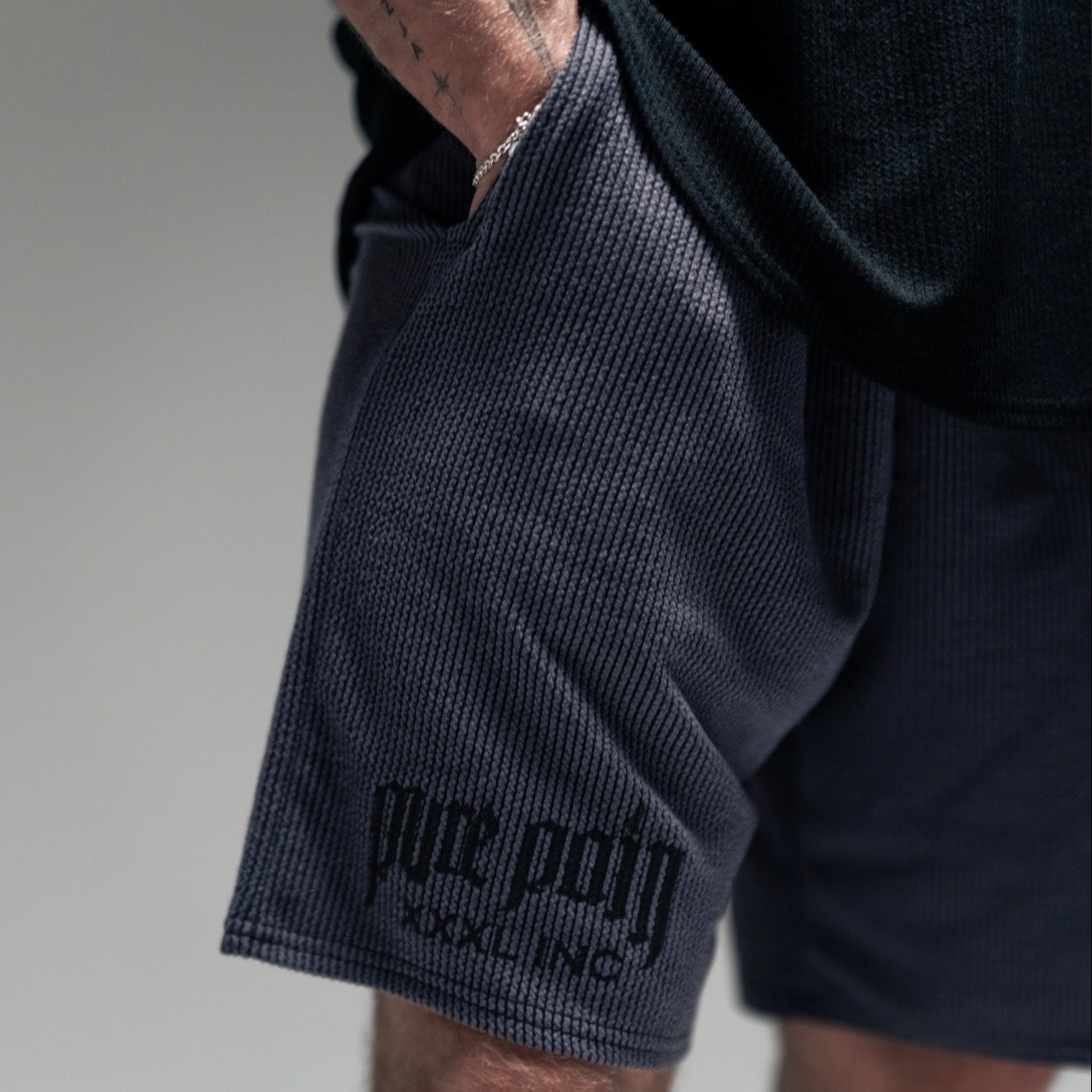 "Pure Pain" Shorts -Charcoal