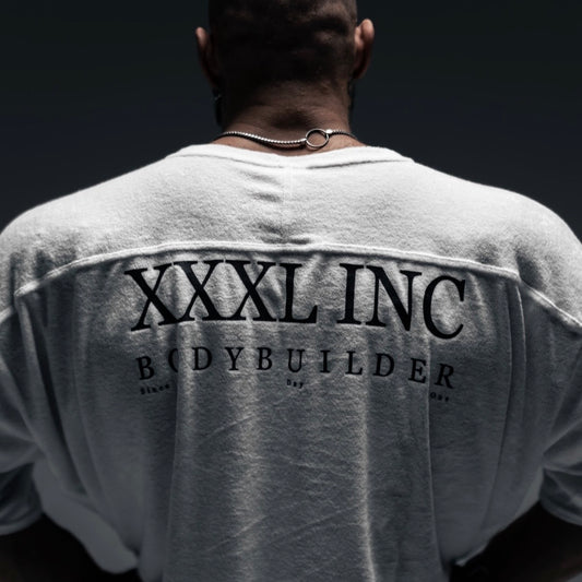 " Body Builder " Oversized Super Soft Rag Top - Snow