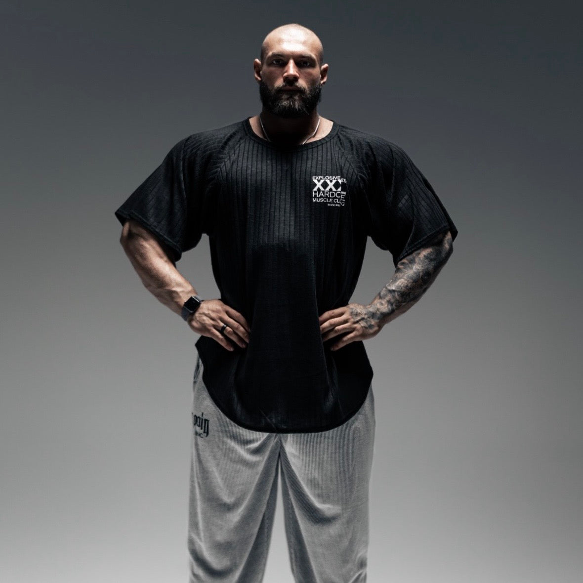 "Classic XXXL Logo" Old School Jumbo Rib Ragtop - Pitch Black