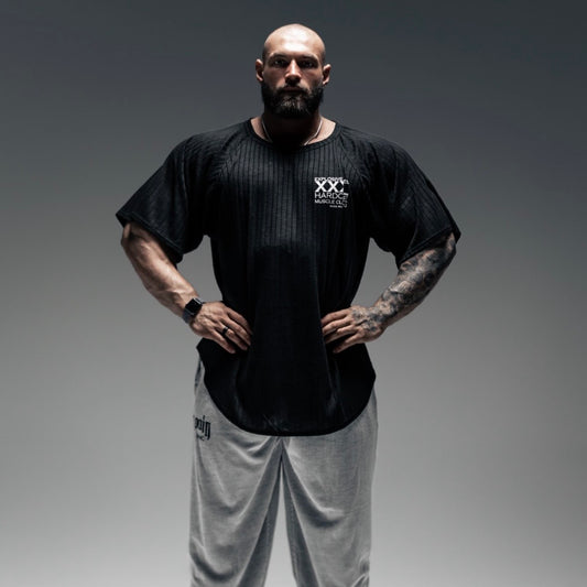 "Classic XXXL Logo" Old School Jumbo Rib Ragtop - Pitch Black