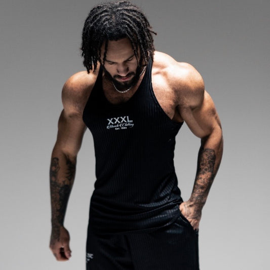 OG stringer Vest - Ribbed Black