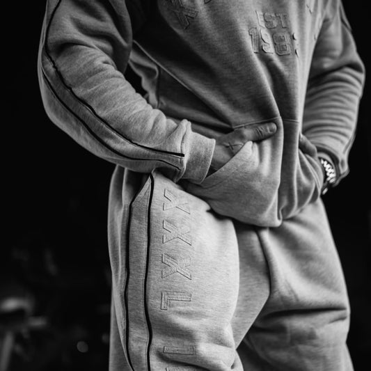 "XXXL INC Applique" Super Heavy 400gsm Hood -Ash Grey