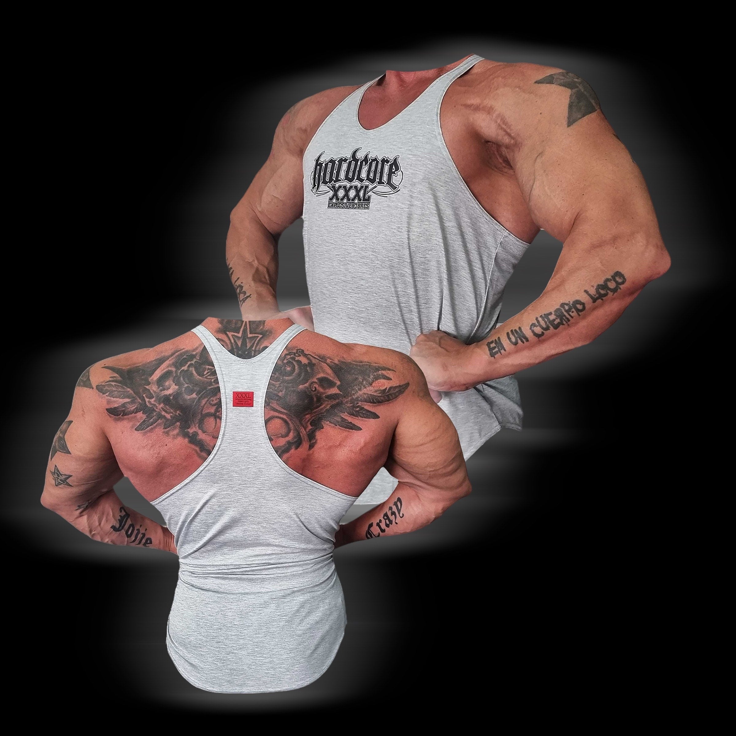 "Gothic Hardcore" Classic Muscle Vest - Ash Grey