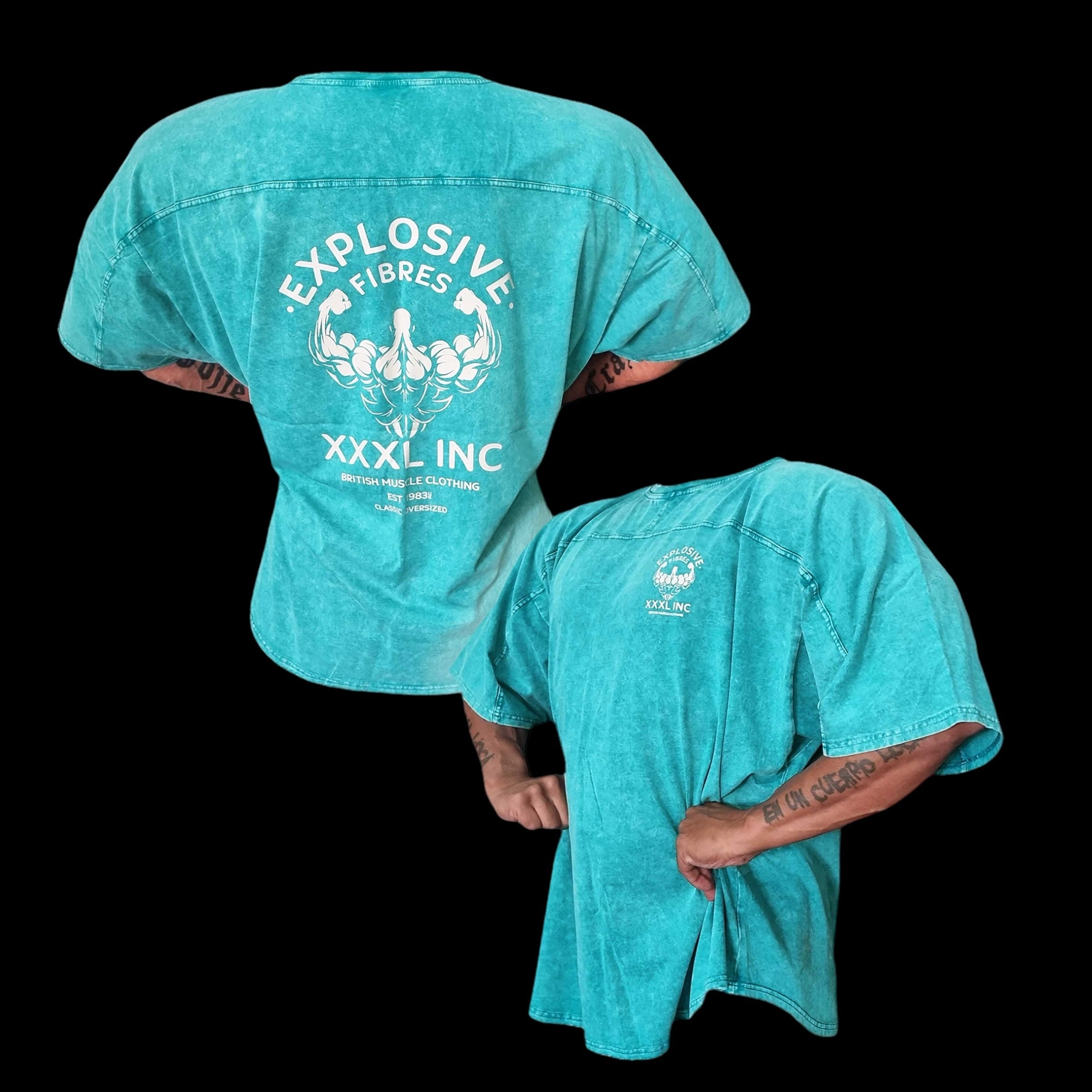 "Stone Washed" Yoke Rag Top - Aqua