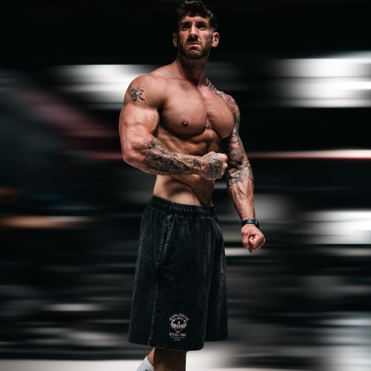 Stone Washed Shorts - Black