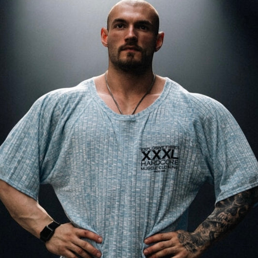 "Classic XXXL Logo" Old School Jumbo Rib Ragtop -Cloud Blue