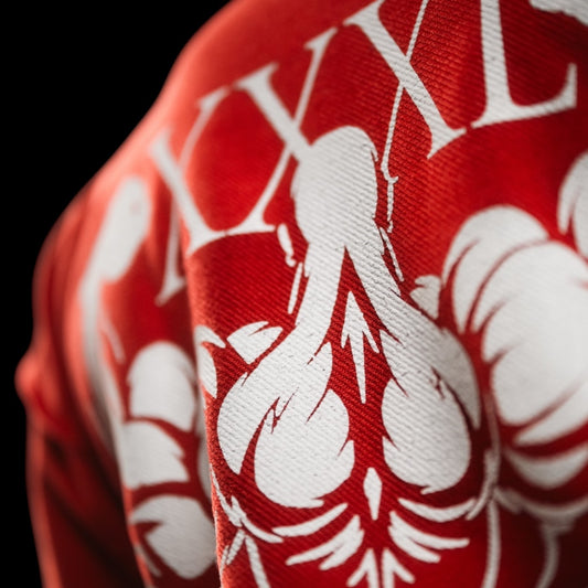 "Profile" Rough Cut Hooded Sweat - Mango