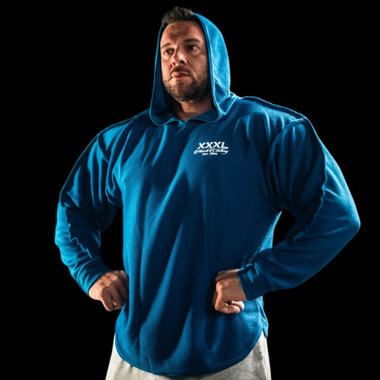 "Profile" Rough Cut Hooded Sweat - Ocean Blue