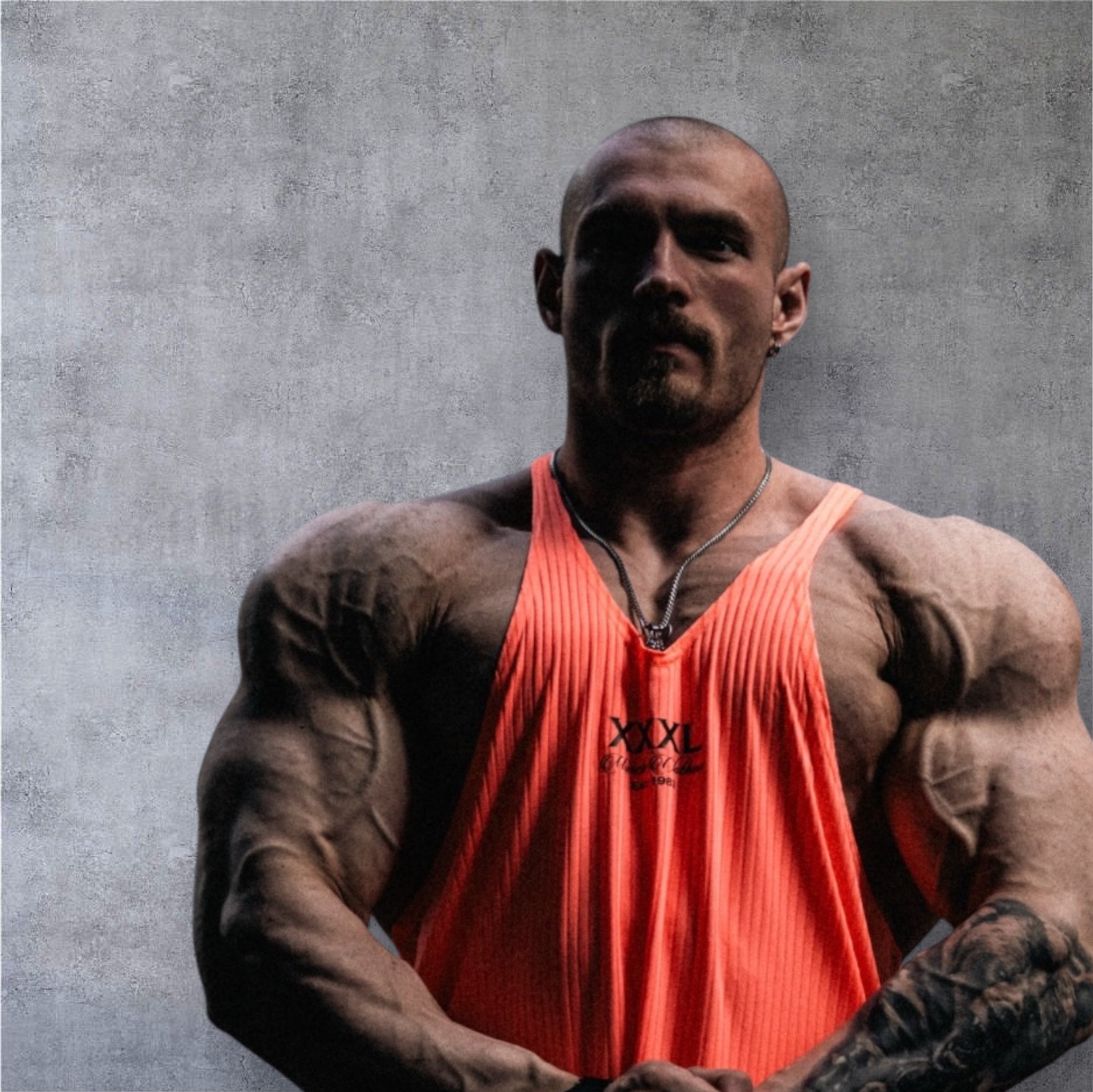 OG stringer Vest - Ribbed Bright Orange