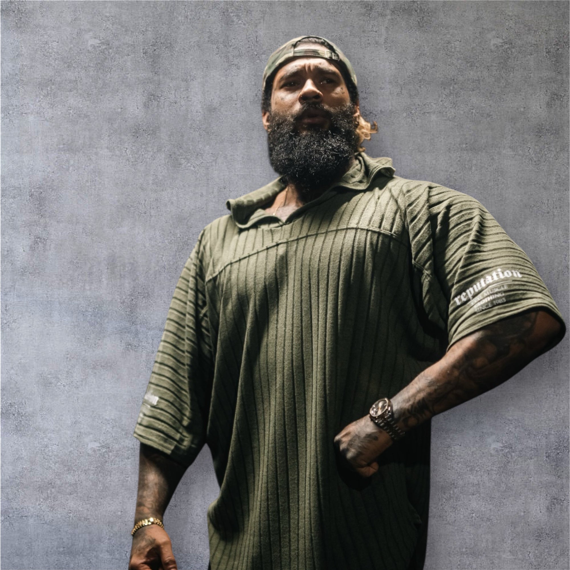 "Reputation" Old School Hooded Ragtop - Moss